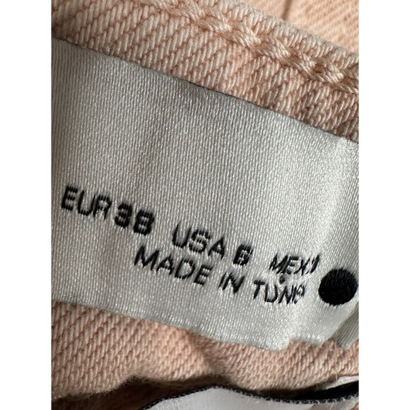 Zara Woman Jeans Women Pink 6 Wide Leg The Marine Premium Denim High Rise Pant - Picture 10 of 12